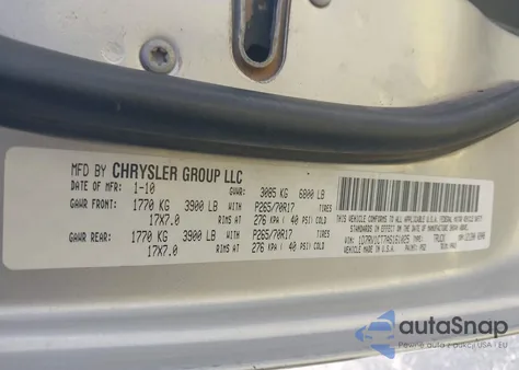 2010 Dodge Ram 1500 St из США, поврежденный, VIN 1D7RV1CT7AS161025